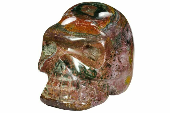 Polished Colorful Jasper Skull #108358